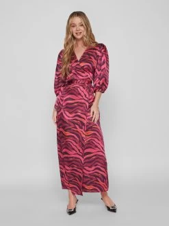 Vila Maxi Jurken Jurk Camila Dames Wijnrood -Vila 8b531a2083bd4fa1eeec8258f42df981