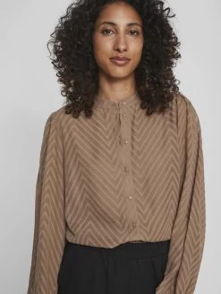 Vila Overhemden Blouse Dames Bruin 13 Vila Overhemden Blouse Dames Bruin -Vila 8bd6fd7ed73c06b193acb7bf94c421d5