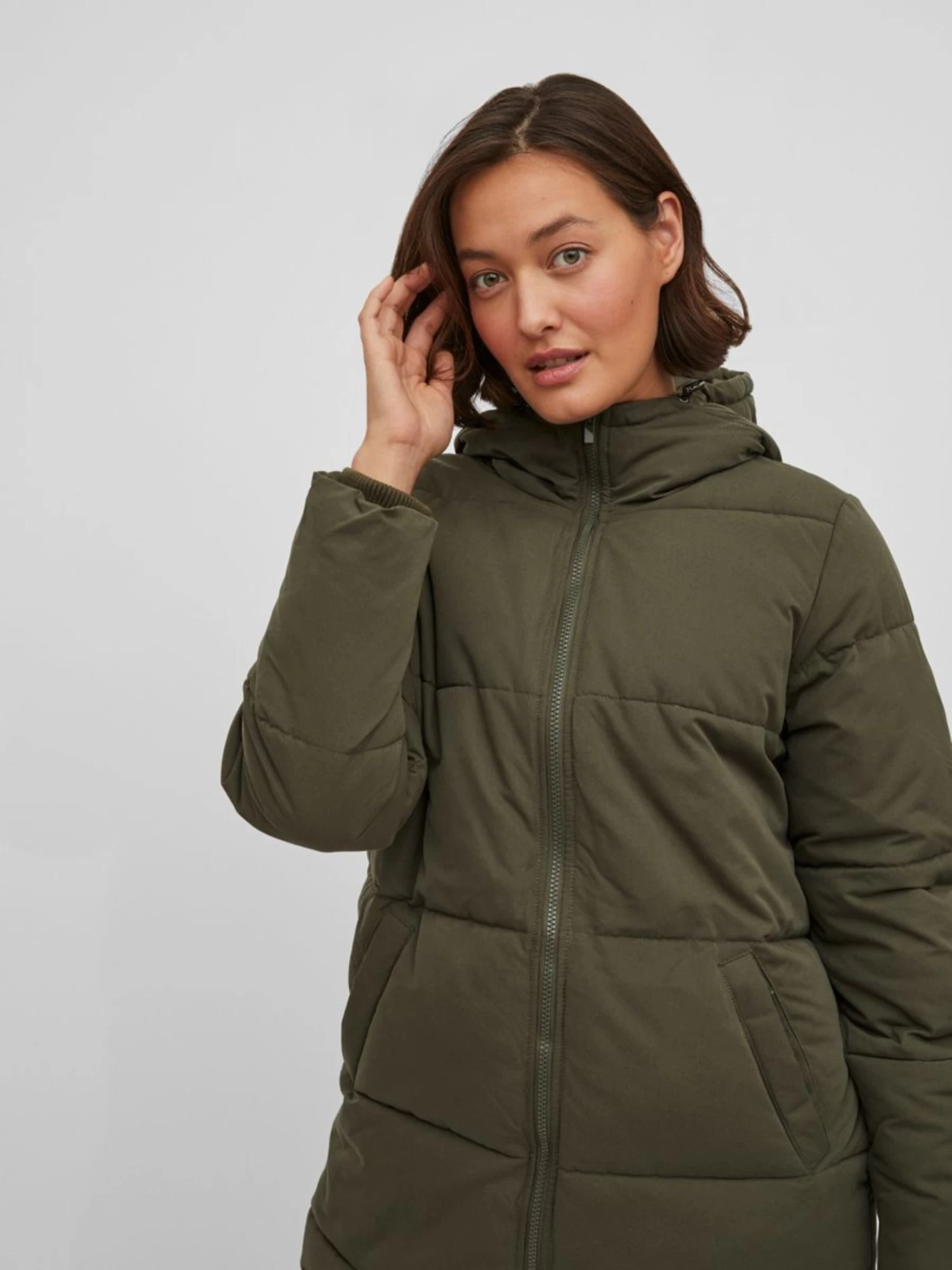 Vila Wintermantels Wintermantel Dames Groen 9 Vila Wintermantels Wintermantel Dames Groen - Afbeelding 7