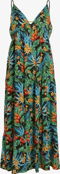 Vila Maxi Jurken Zomerjurk Kleid NILLE Dames Zwart