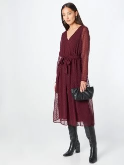 Vila Midi Jurken Jurk EDEE Dames Bordeaux -Vila 8d6e65a8564a1b49dacfe424875eaa58