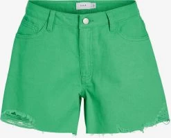 Vila Denim Shorts Regular Jeans Maura Dames Limoen