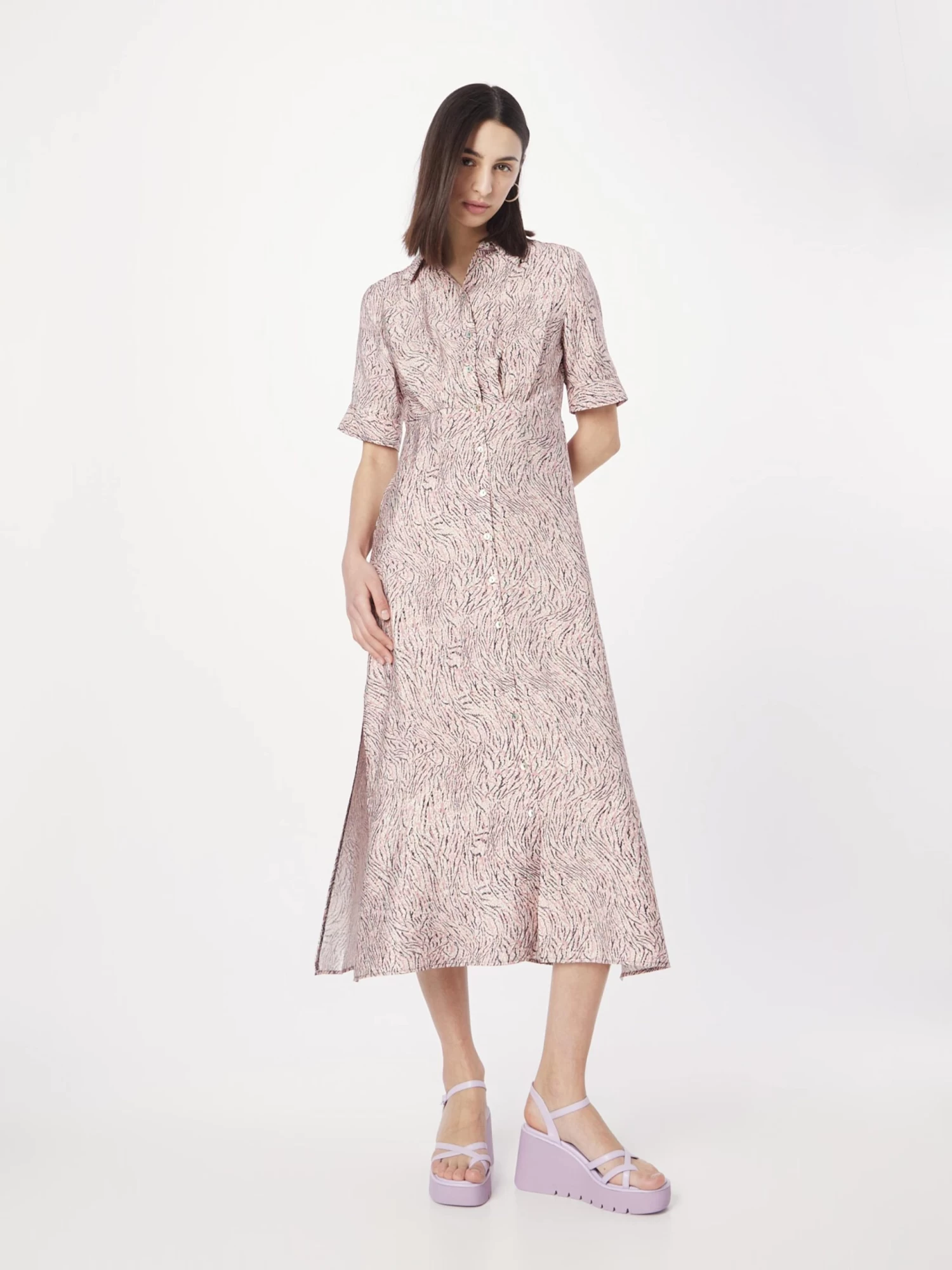 Blousejurken Blousejurk VIFLEUR Dames Crème 5 Blousejurken Blousejurk VIFLEUR Dames Crème - Afbeelding 3