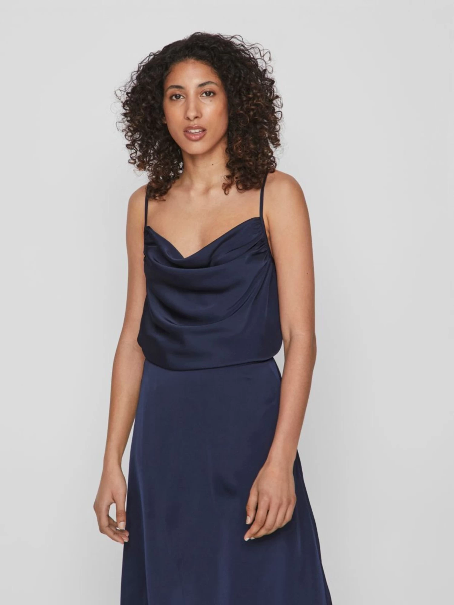 Vila Spaghetti Tops Top Dames Blauw / Donkerblauw 5 Vila Spaghetti Tops Top Dames Blauw / Donkerblauw - Afbeelding 3