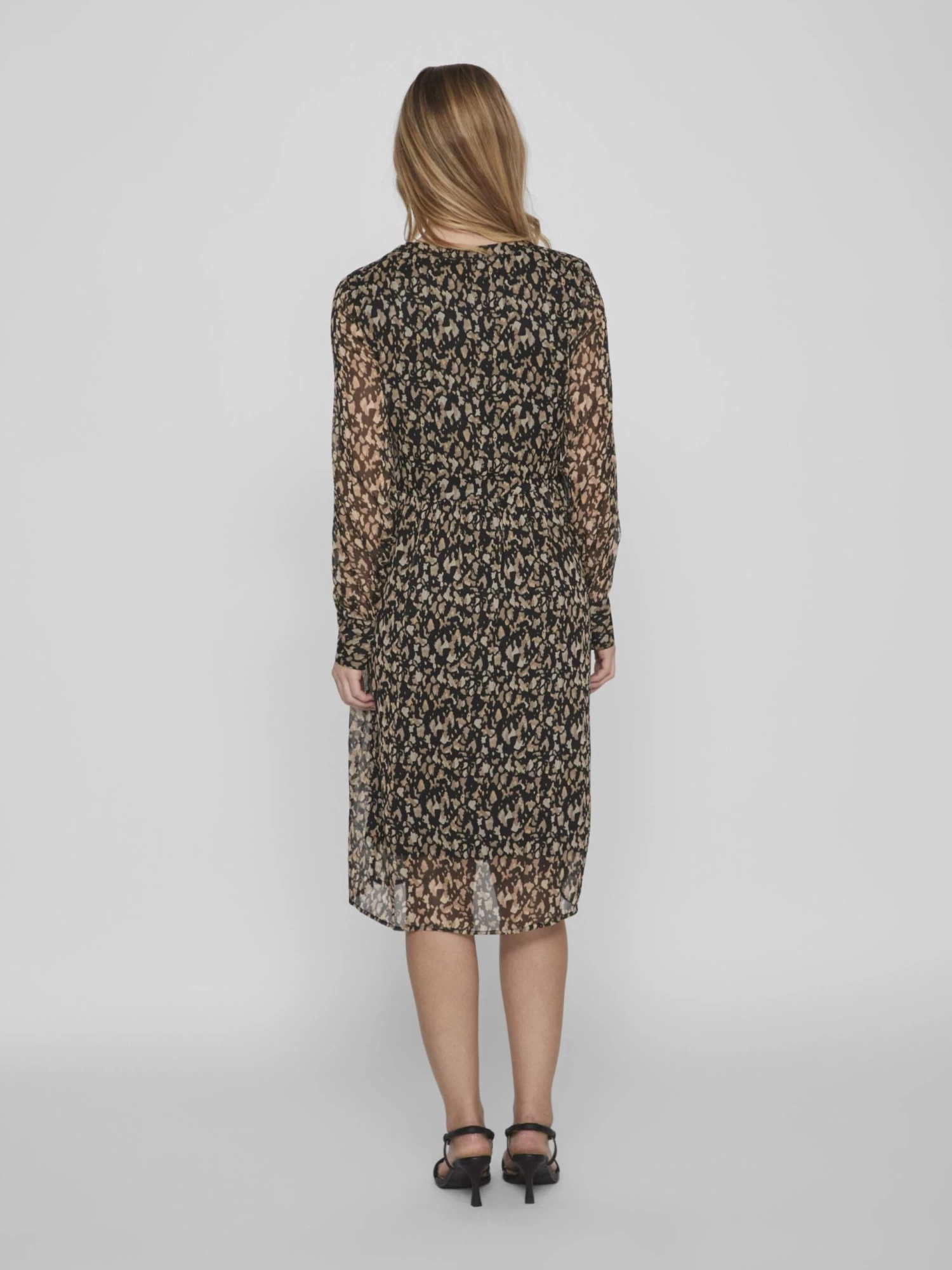 Vila Blousejurken Blousejurk Falia Dames Zwart 6 Vila Blousejurken Blousejurk Falia Dames Zwart - Afbeelding 4