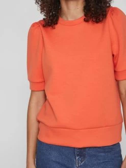Vila Sweatshirts Sweatshirt Dames Oranje -Vila 910fe3d9c572b52dbe766c68359ff216