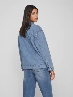 Vila Spijkerjasjes Tussenjas Fri Dames Blauw -Vila 916012a126b5e61ec04ccc296734f5c7