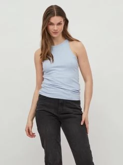 Vila Spaghetti Tops Top Athalia Dames Pastelblauw -Vila 91e7025525c992c609bf467c83b450e8