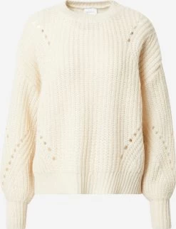 Vila Fijngebreide Truien Trui Dames Wit