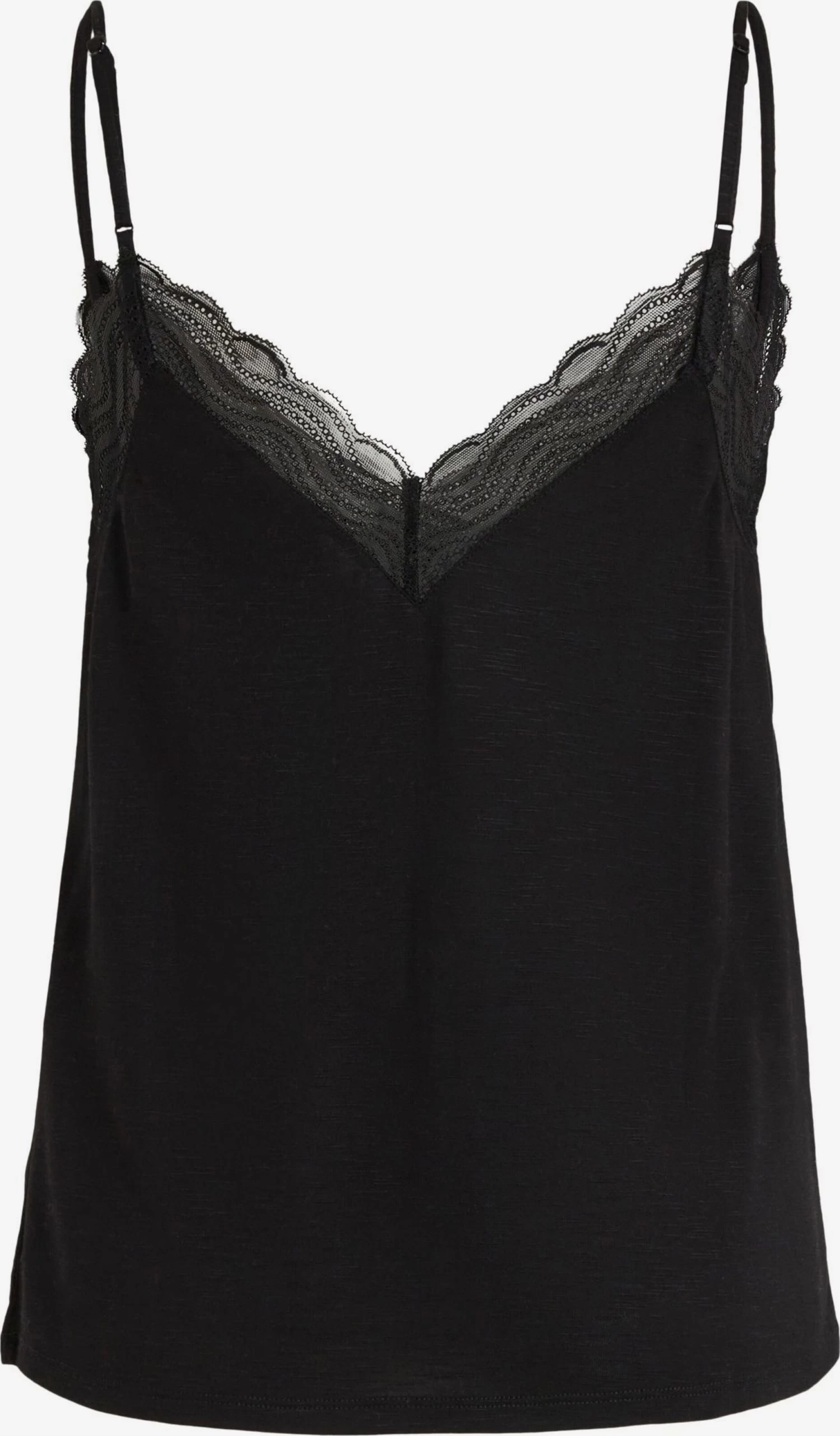 Vila Kanten Tops Top NOEL Dames Zwart 3 Vila Kanten Tops Top NOEL Dames Zwart