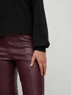 Vila Leren Broeken Skinny Broek Dagmar Dames Bordeaux 15 Vila Leren Broeken Skinny Broek Dagmar Dames Bordeaux -Vila 95123e840eed138ad1c49f6f0a1b6891