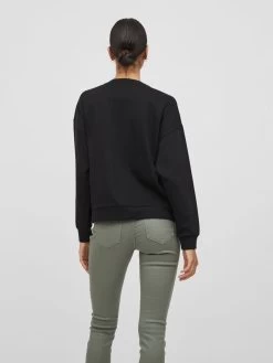 Vila Sweatshirts Sweatshirt Dames Zwart -Vila 9568cfc38e506b93b380ac8797f68cf4
