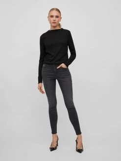 Vila Jeans Skinny Jeans SARAH Dames Grijs -Vila 95a3bf6a5115f5d7d5cdec96551218f5