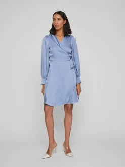 Vila Mini Jurken Jurk RAVENNA Dames Smoky Blue 12 Vila Mini Jurken Jurk RAVENNA Dames Smoky Blue -Vila 971272ecde128cdf7fd69d592a83f6ab