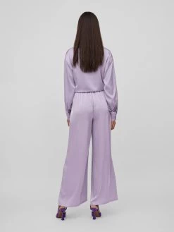 Vila Pantalons Wide Leg Broek CLAIR Dames Lichtlila -Vila 987f9fc4945a0fb30b18911c37f05327