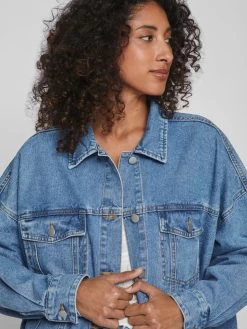 Vila Spijkerjasjes Tussenjas Dames Blauw -Vila 9984245b88389ba36bd5b9f0b0041022