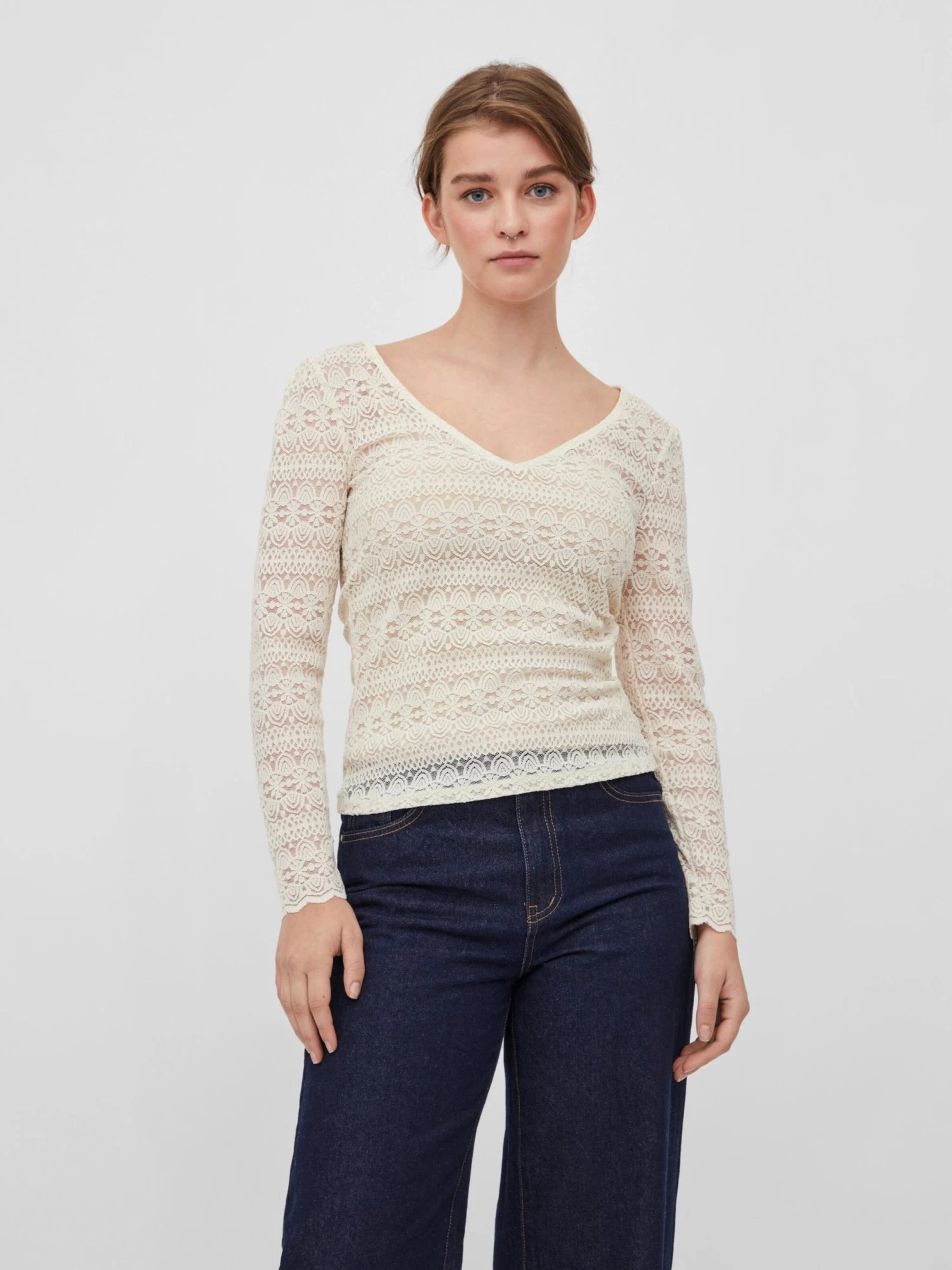 Longsleeves Shirt Chikka Dames Lichtbeige 5 Longsleeves Shirt Chikka Dames Lichtbeige - Afbeelding 3