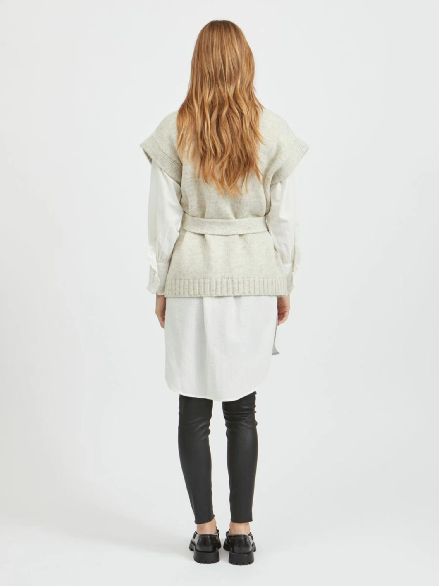 Vila Vesten Gebreide Bodywarmer Dames Crème 6 Vila Vesten Gebreide Bodywarmer Dames Crème - Afbeelding 4