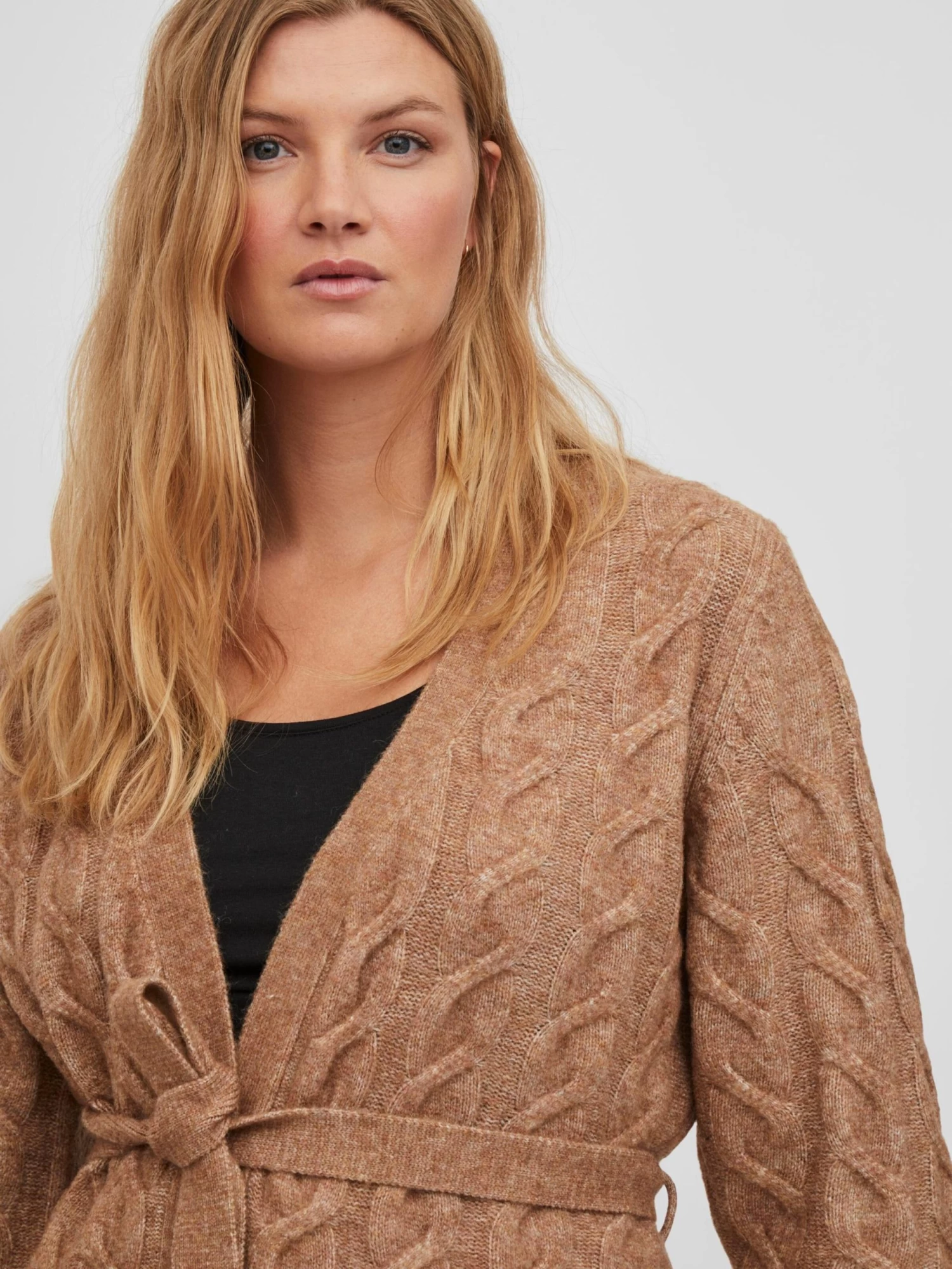 Vila Vesten Gebreid Vest ELLA Dames Lichtbruin 8 Vila Vesten Gebreid Vest ELLA Dames Lichtbruin - Afbeelding 6