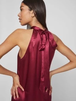 Vila Avondjurken Avondjurk Sittas Dames Wijnrood -Vila 9bf68109d7542f441c429132ed81430b