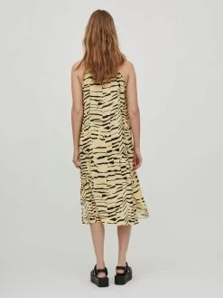 Vila Midi Jurken Jurk ALINIA Dames Pasteelgeel -Vila 9c168abc384a02a9070df136d4381687