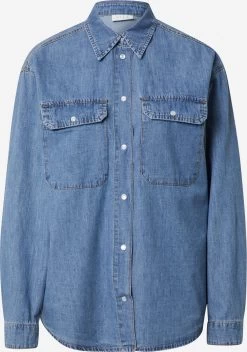 Vila Spijkerblouses Blouse Ninas Dames Blauw