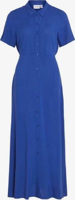 Vila Maxi Jurken Blousejurk Dames Blauw