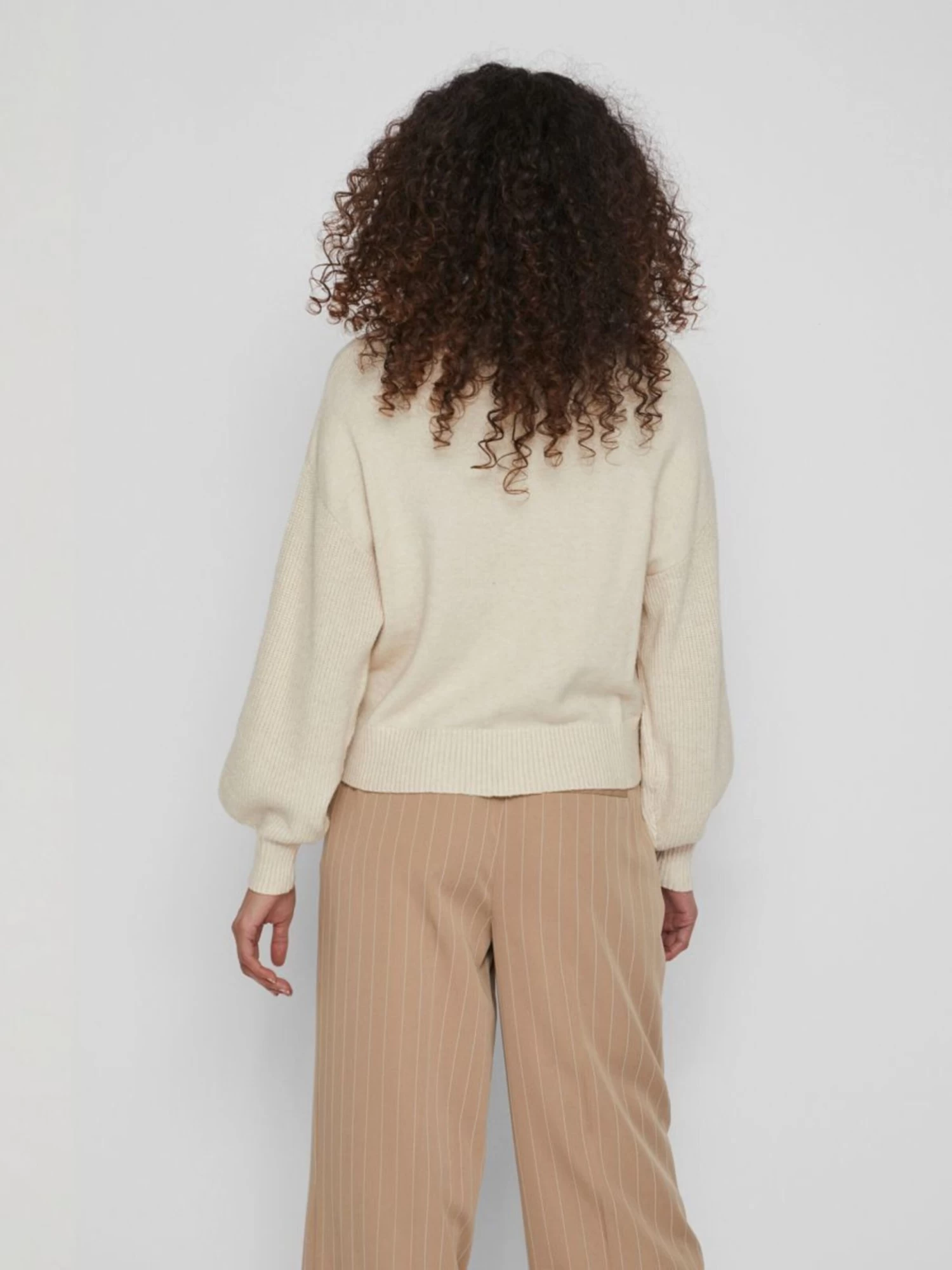 Vila Basic Truien Trui RIL Dames Natuurwit 6 Vila Basic Truien Trui RIL Dames Natuurwit - Afbeelding 4