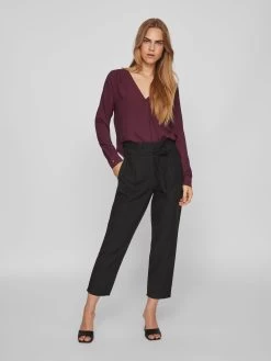 Vila Blouseshirts Blouse Dames Bourgogne -Vila 9dcd5cc6d50c012e8711f5241a40037d