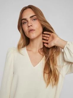 Vila Kanten Blouses Medium Support Blouse SURASHIL Dames Beige -Vila 9df059f3e8faddd7ad3cf8a9cd13a915