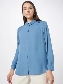 Vila Overhemden Blouse Dames Blauw -Vila 9e20a0b19810fb753ec77cf6a440717f