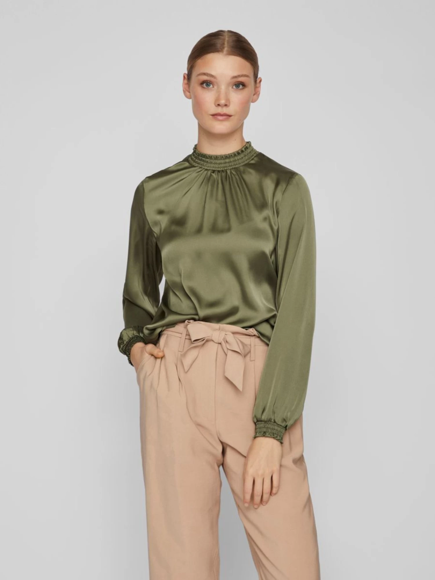 Vila Blouseshirts Blouse Dames Groen 5 Vila Blouseshirts Blouse Dames Groen - Afbeelding 3