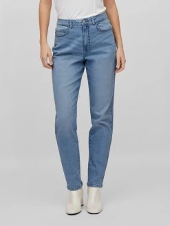 Vila Straight Regular Jeans Naomi Dames Blauw -Vila 9e659ea12d6187bf69bfef1b613428c4