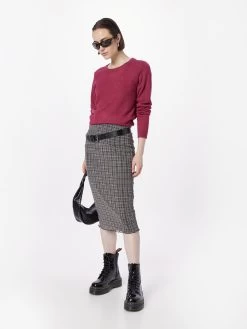 Vila Fijngebreide Truien Trui RIL Dames Wijnrood -Vila 9fc4776599cdfba59eca452cf8ff5bd5