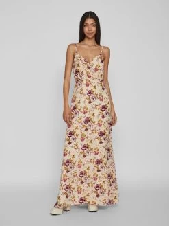 Maxi Jurken Jurk Ura Dames Beige -Vila 9fe7d770d4e67e870e99f540a28f3358