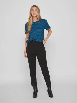 Vila T-shirts Shirt Dames Blauw -Vila 9fee6d7d6ed65e2001f1ae287be6ea16