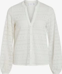 Vila Kanten Blouses Blouse CHIKKA Dames Wit