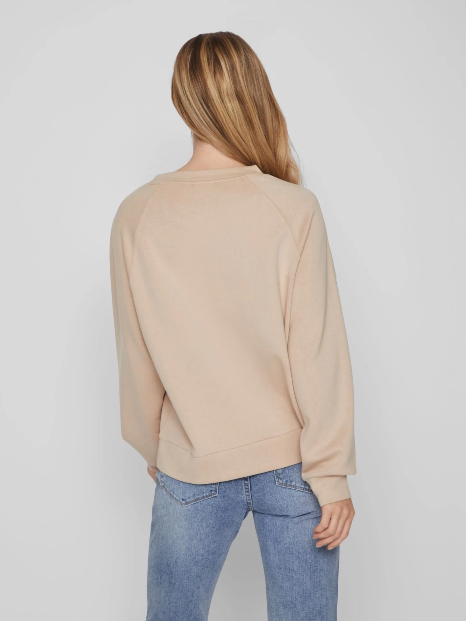 Vila Sweatshirts Sweatshirt Dames Beige 6 Vila Sweatshirts Sweatshirt Dames Beige - Afbeelding 4
