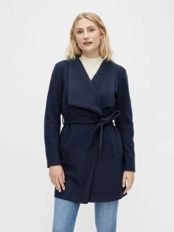 Vila Tussenmantels Tussenmantel Dames Navy -Vila a06feb14417ab05bde15e072d87a24cd