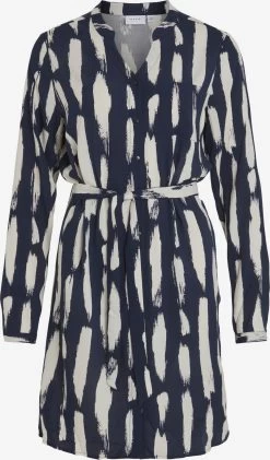 Vila Mini Jurken Jurk Dames Beige / Blauw