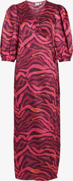 Vila Maxi Jurken Jurk Camila Dames Wijnrood