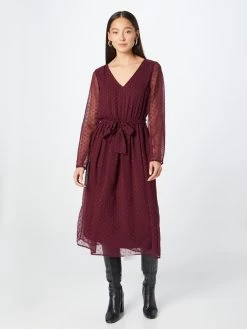 Vila Midi Jurken Jurk EDEE Dames Bordeaux -Vila a4c40aa56725cde863213ff60ba30e2c