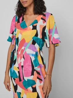 Vila Midi Jurken Jurk Baila Dames Gemengde Kleuren -Vila a678dceee9e7427ca0e29d8bd149e736