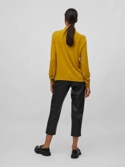 Vila Blouseshirts Blouse Julia Dames Goudgeel -Vila a6b6f50813a6e4ecd0b76bc353c3a06a