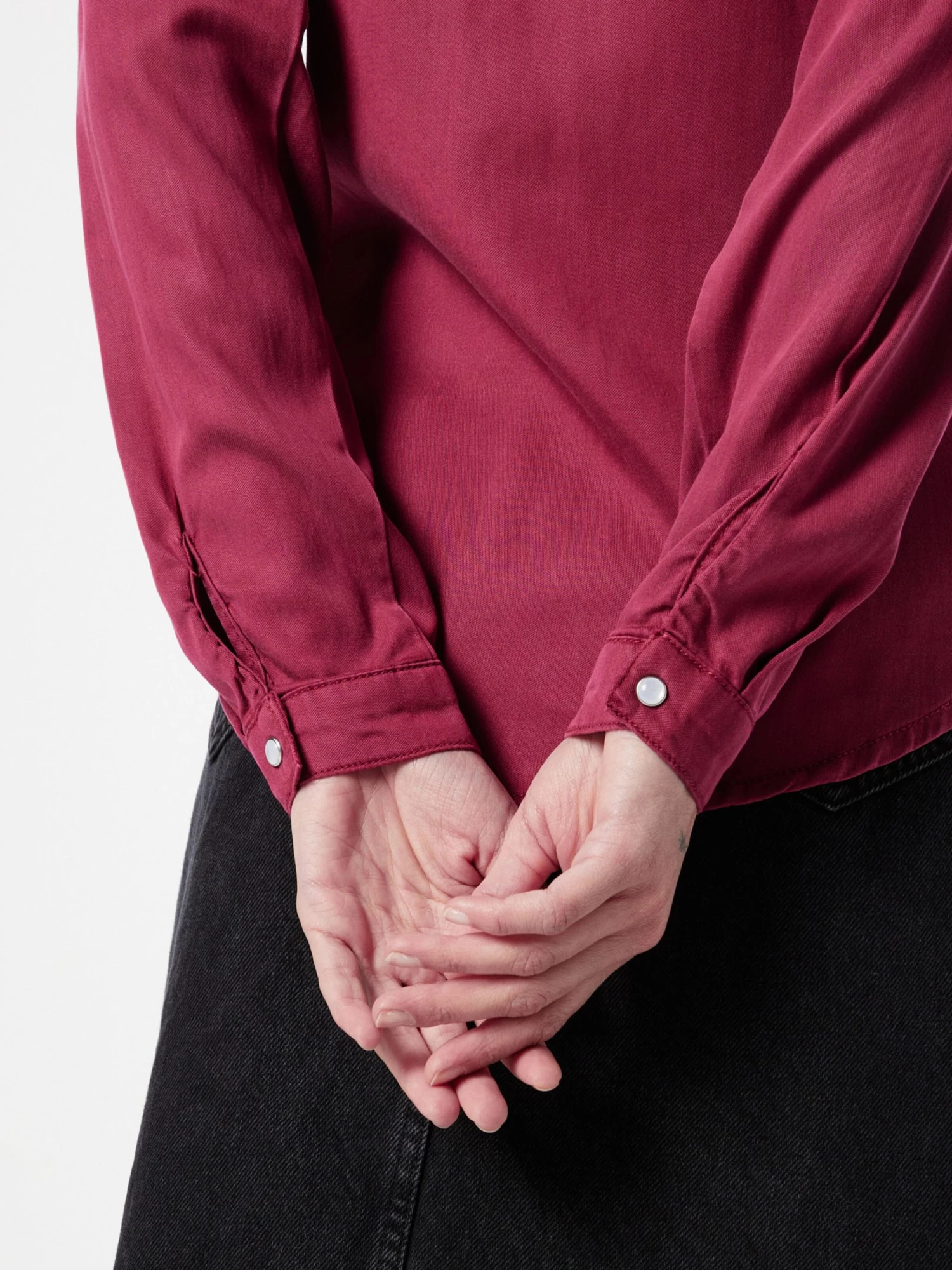 Vila Spijkerblouses Blouse BISTA Dames Wijnrood 4 Vila Spijkerblouses Blouse BISTA Dames Wijnrood - Afbeelding 2