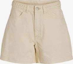 Vila Denim Shorts Regular Jeans Hilva Dames Crème