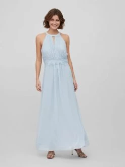 Vila Maxi Jurken Jurk Dames Lichtblauw -Vila a9cfb7e9cfbdc28b031141fa713c30fa
