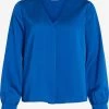 Vila Blouseshirts Blouse Dames Blauw -Vila a9d045ac73dc84b27ef546f02cdfcb76