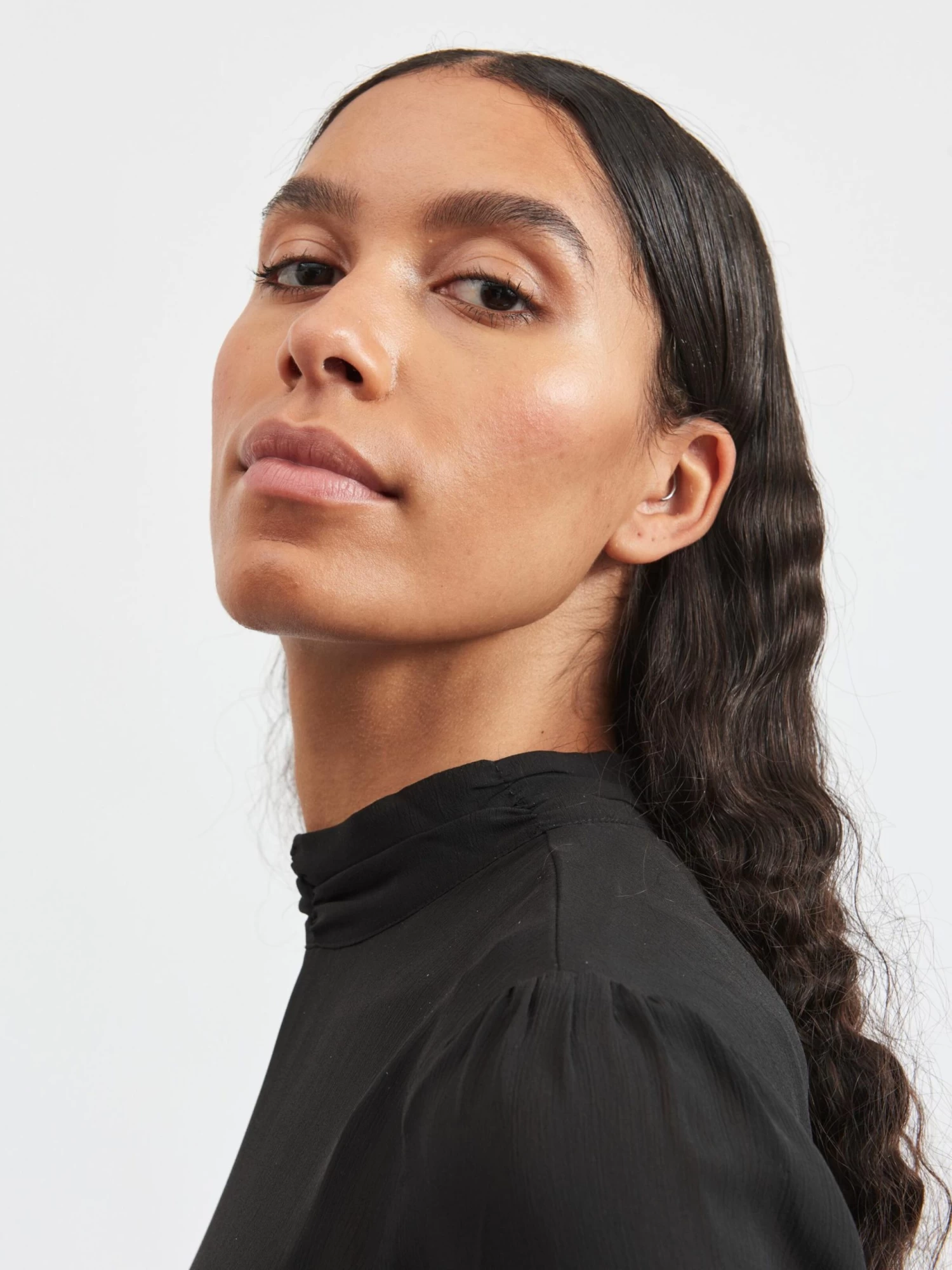 Vila Blousejurken Blousejurk Saffa Dames Zwart 8 Vila Blousejurken Blousejurk Saffa Dames Zwart - Afbeelding 6