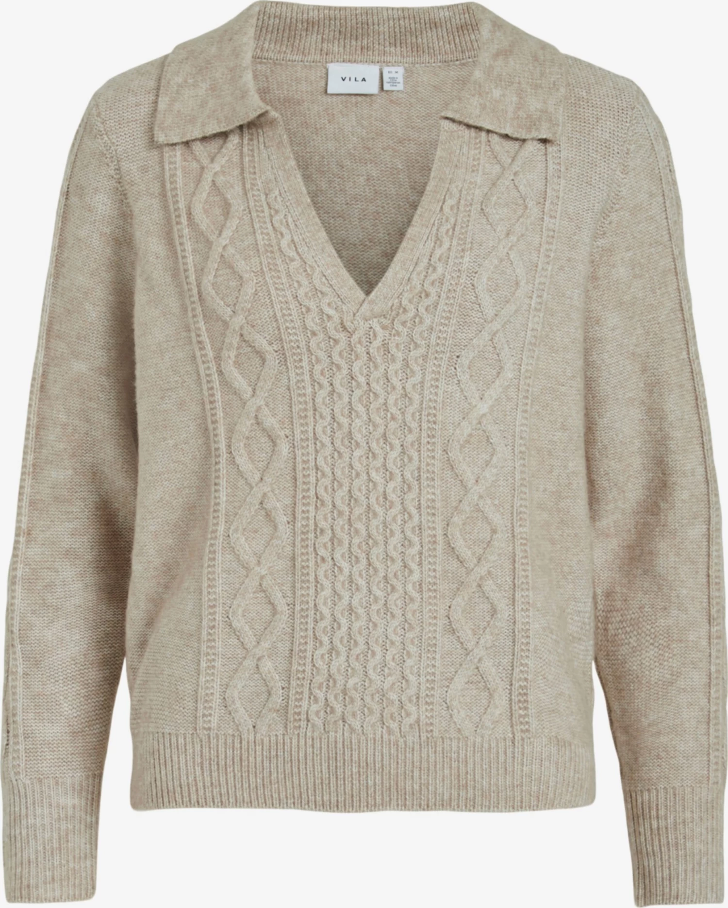 Vila Basic Truien Trui Firrah Dames Beige 3 Vila Basic Truien Trui Firrah Dames Beige